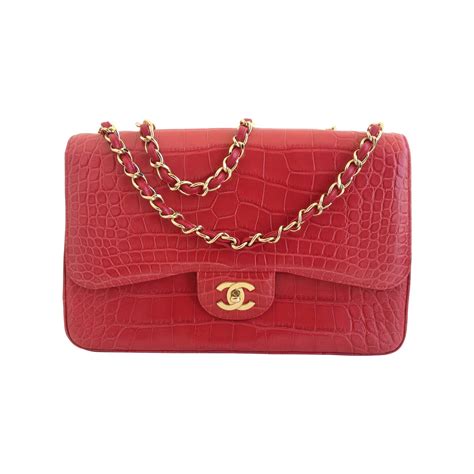 chanel crocodile bag|chanel crocodile flap red.